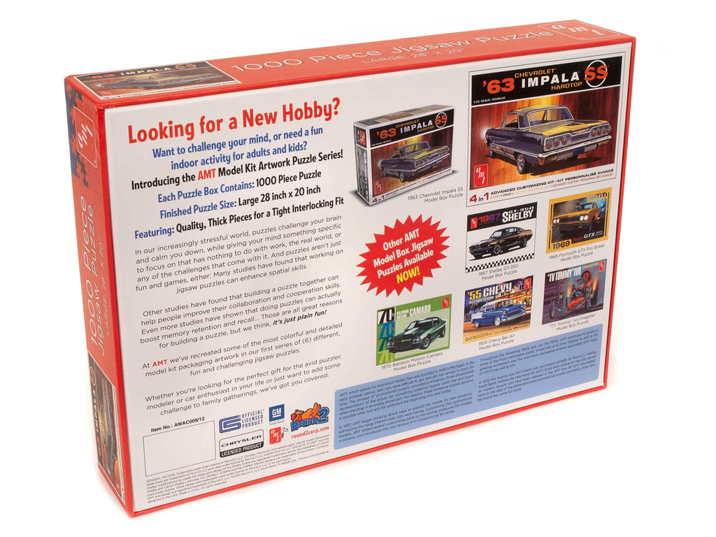 AMT AWAC0094 1963 Chevy Impala Hardtop 1,000 pc Jigsaw Puzzle