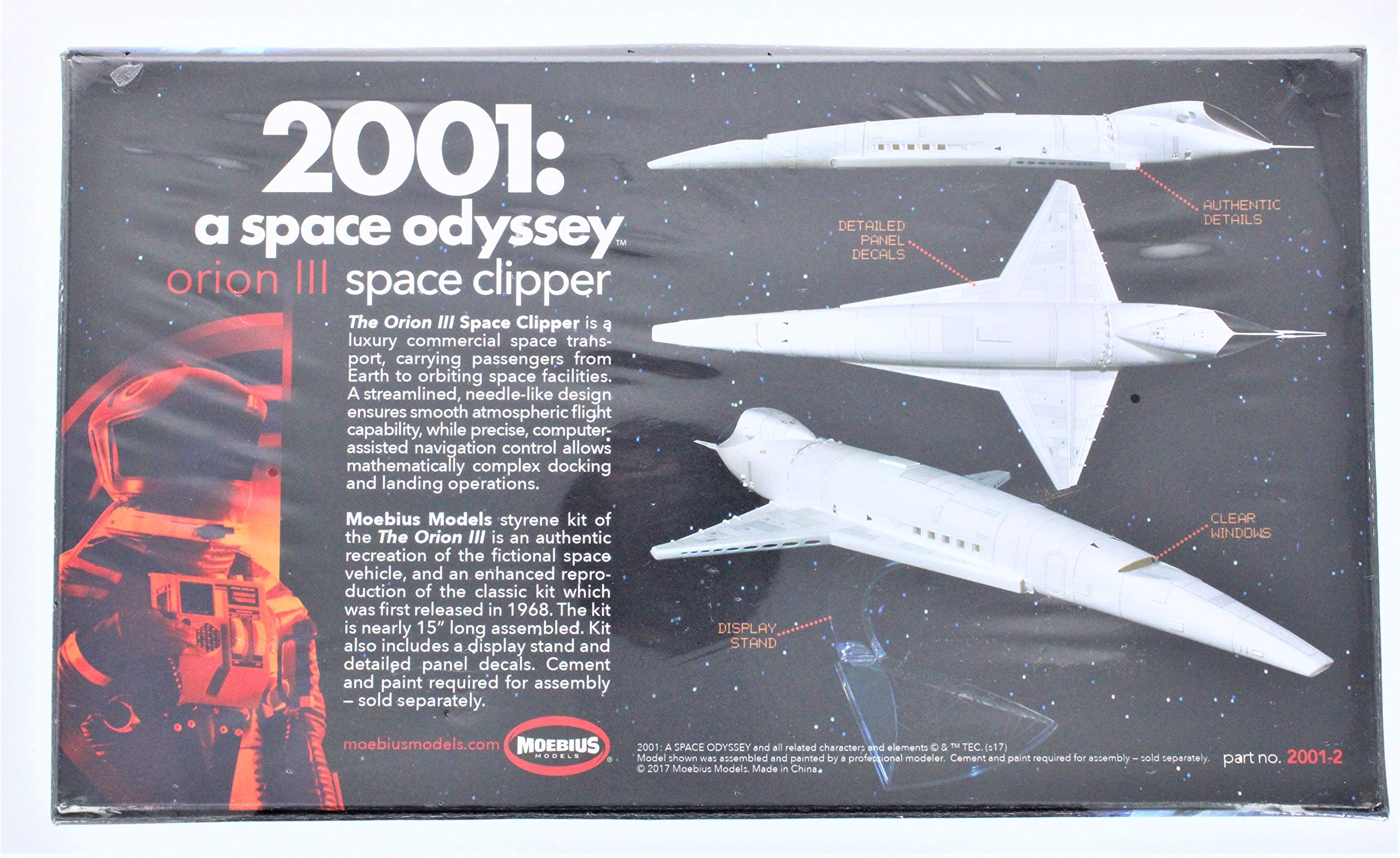 Moebius Models 2001-2 1/160 2001 Space Clipper Orion Model Kit