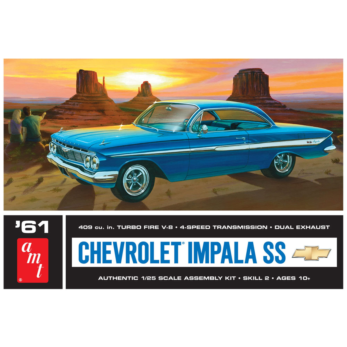 AMT 1013 1/25 1961 Chevy Impala SS Model Kit
