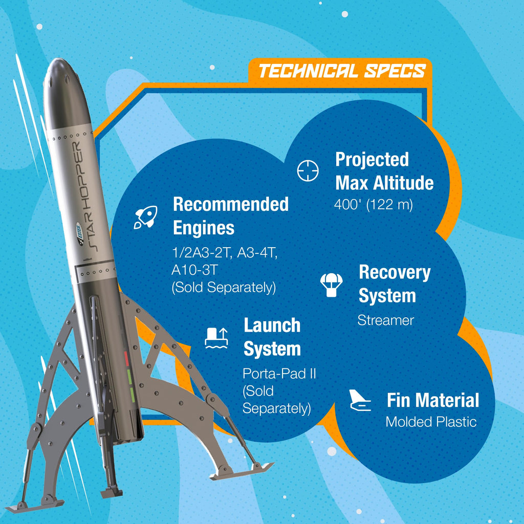 Estes 1721 Starhopper Model Rocket Bulk Pack (12) Beginner