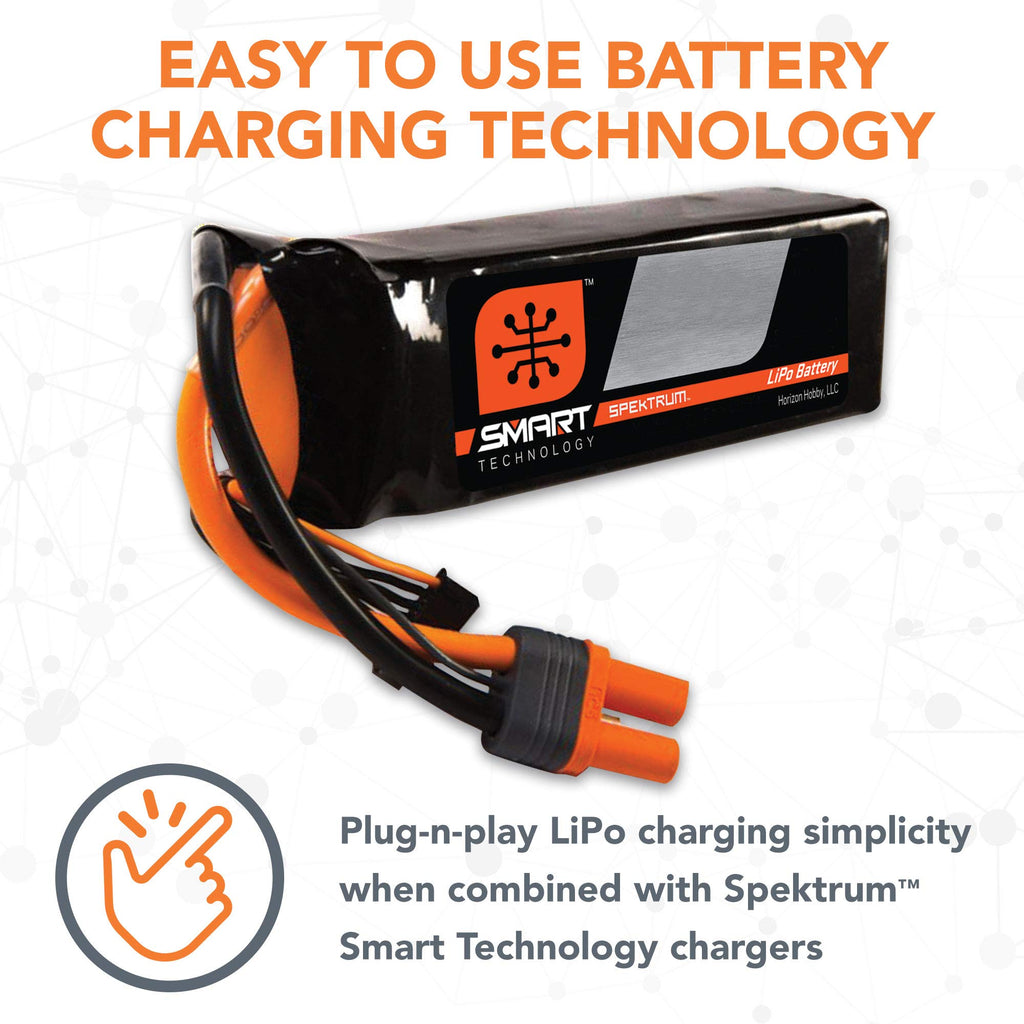 Spektrum SPMX13003S30M 1300mAh 3S 11.1V Smart LiPo Battery 30C IC3