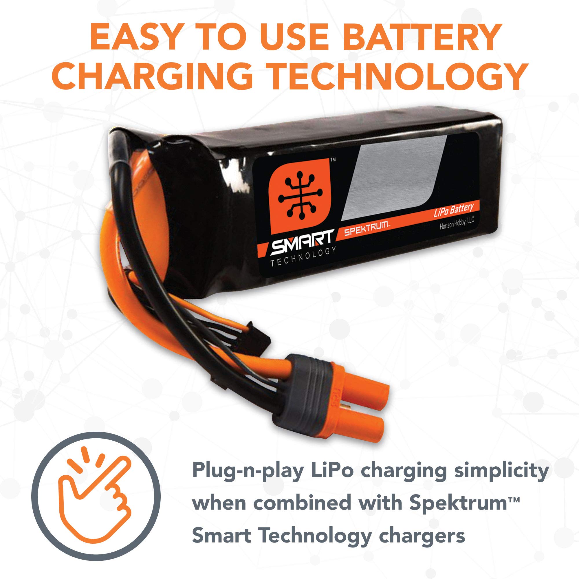 Spektrum SPMX32006S50 3200mAh 6S 22.2V 50C Smart LiPo Battery; IC3