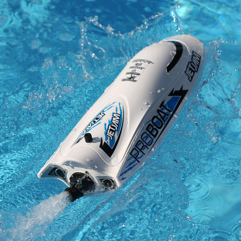 Pro Boat PRB08031T2 Jet Jam 12-inch Pool Racer, White: RTR