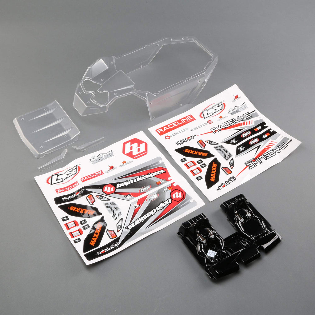 Losi LOS250035 Body Set, Clear: Super Rock Rey