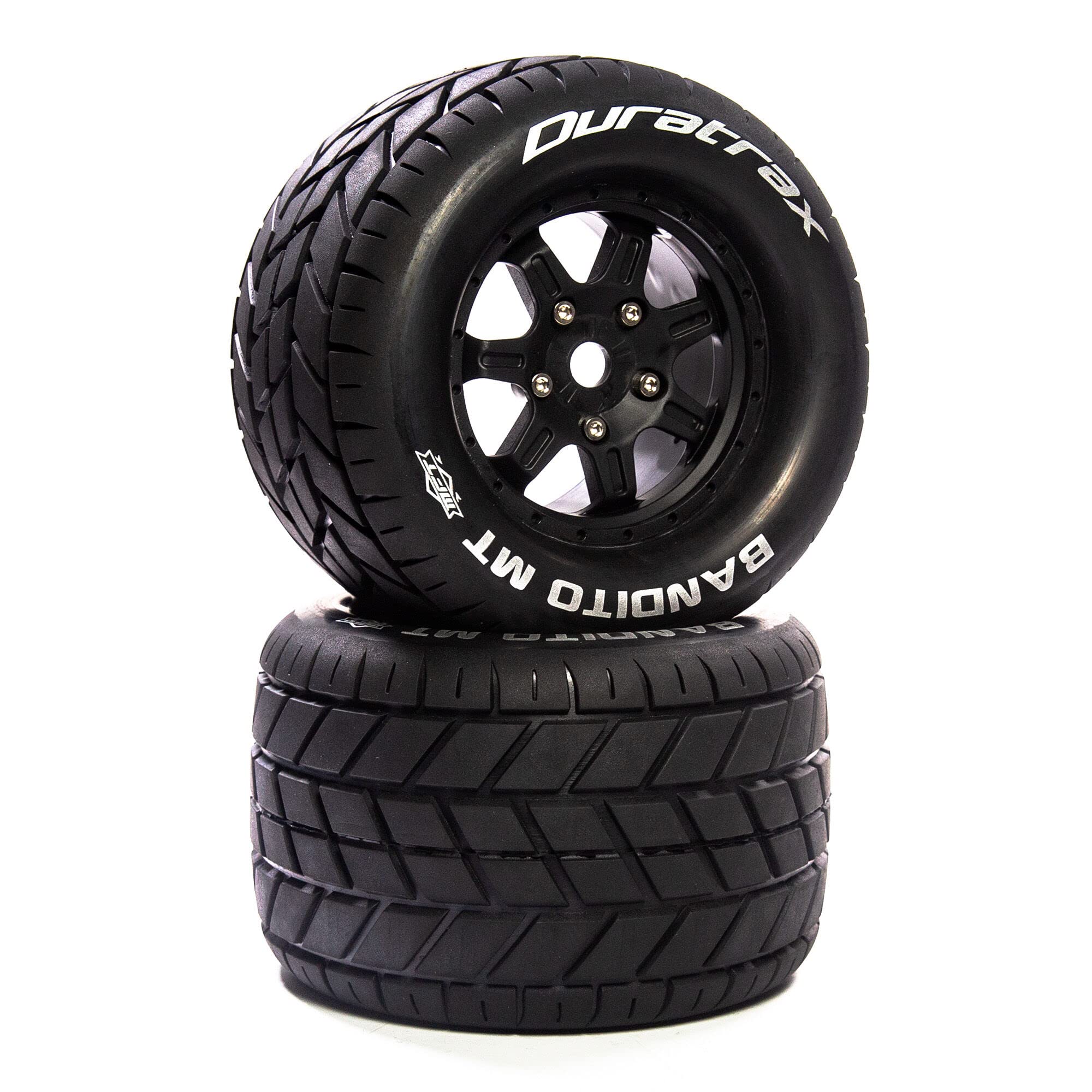DuraTrax DTXC5626 Bandito MT Belt 3.8 Mounted F/R 0 Offset Black 17mm (2)