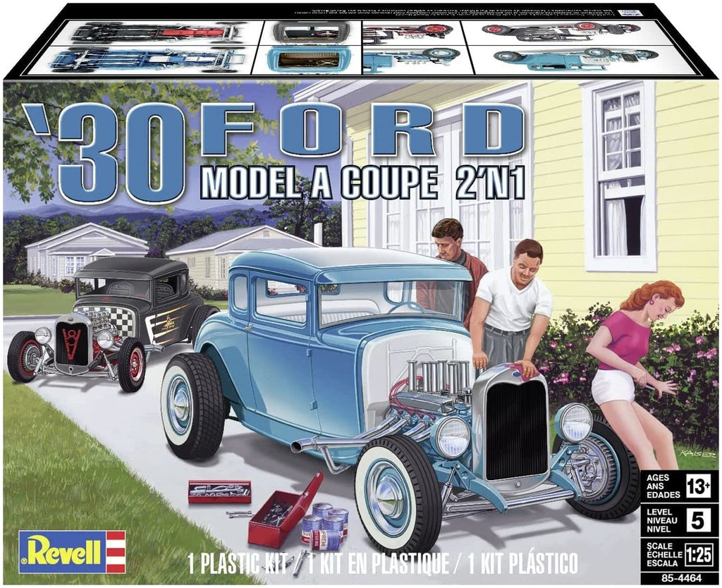 Revell 85-4464 1:25 1930 Ford Model A Coupe 2N1 Model Kit
