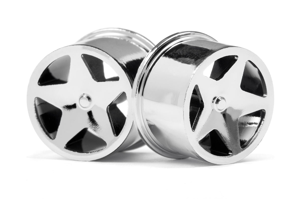 HPI Racing 114279 Q32 Super Star Wheel Set F/R (Chrome18X10/18X14/4pcs)