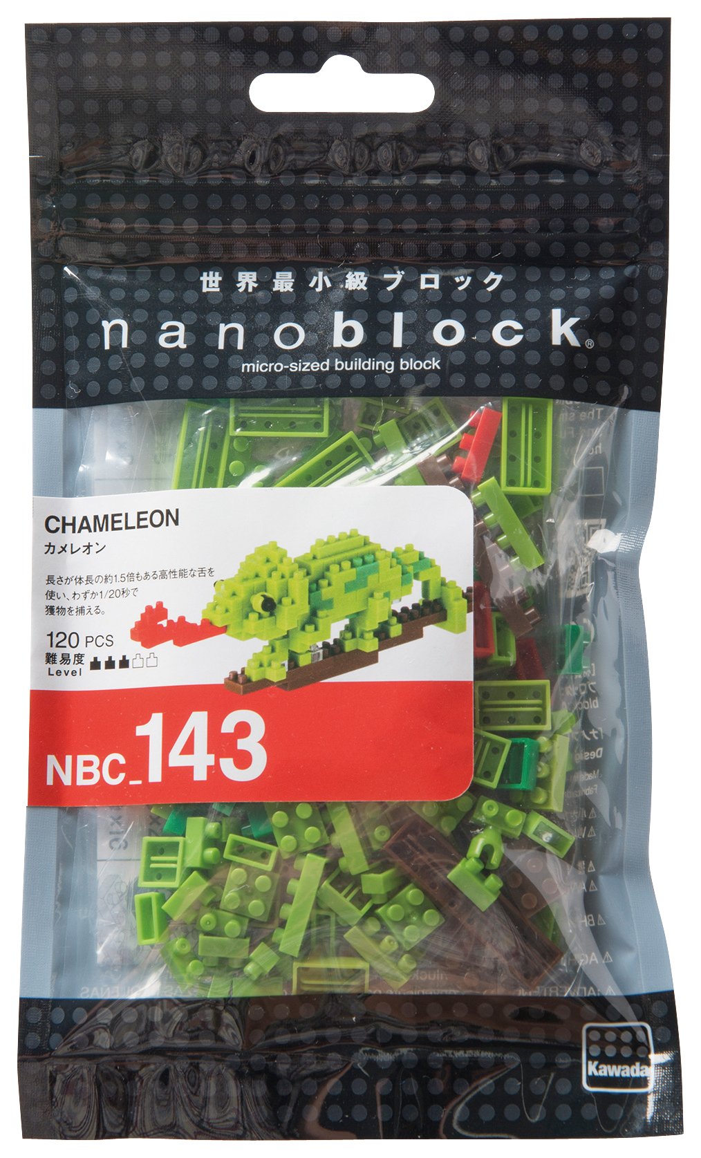 Nanoblock 14938 Chameleon "Reptilia", Nanoblock Collection Series