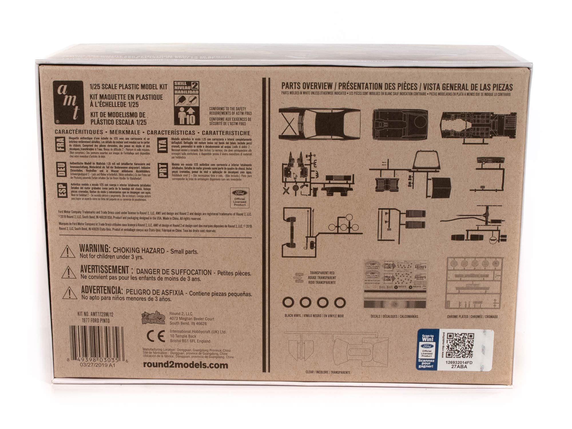 AMT 1129M 1/25 1977 Ford Pinto 2T Model Kit