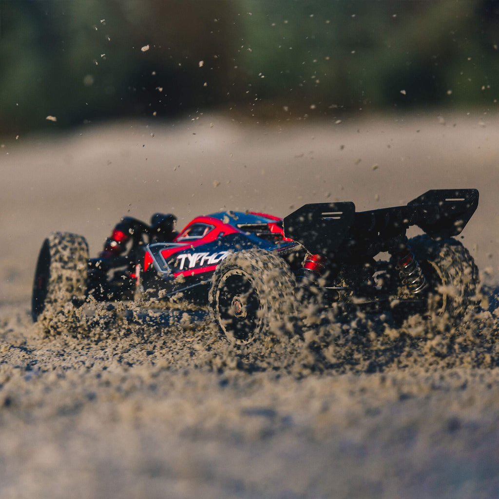 Arrma 8606V5 Typhon 6S 4WD BLX 1/8 Buggy RTR, Black