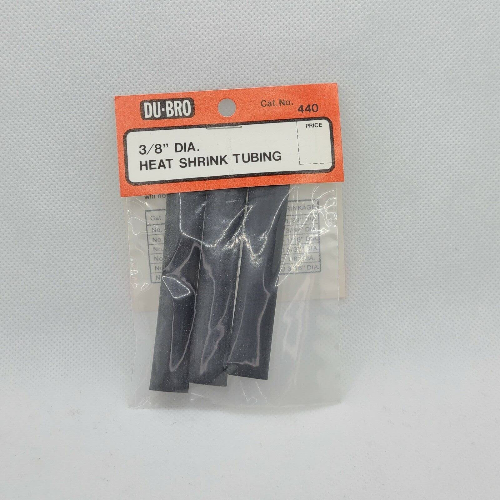 Du-Bro 440 Heat Shrinkwrap, 3/8",Black