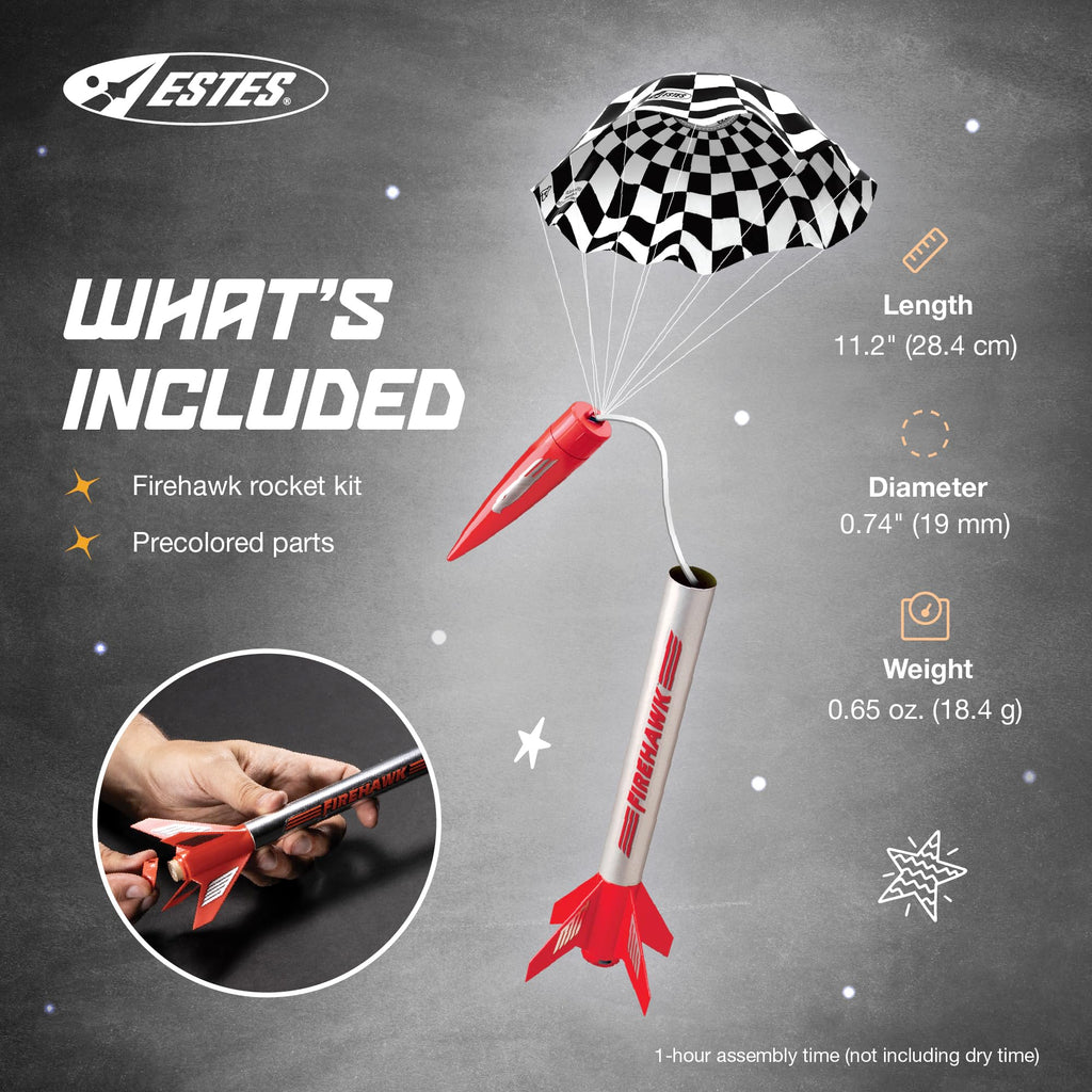 Estes 0804 Firehawk Kit E2X Easy-to-Assemble Rocket Kit