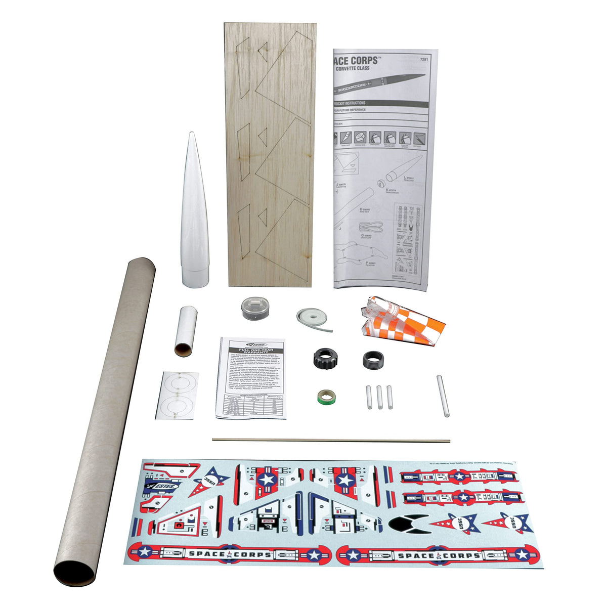 Estes 7281 Space Corps Corvette Class Rocket Kit: Skill Level Intermediate