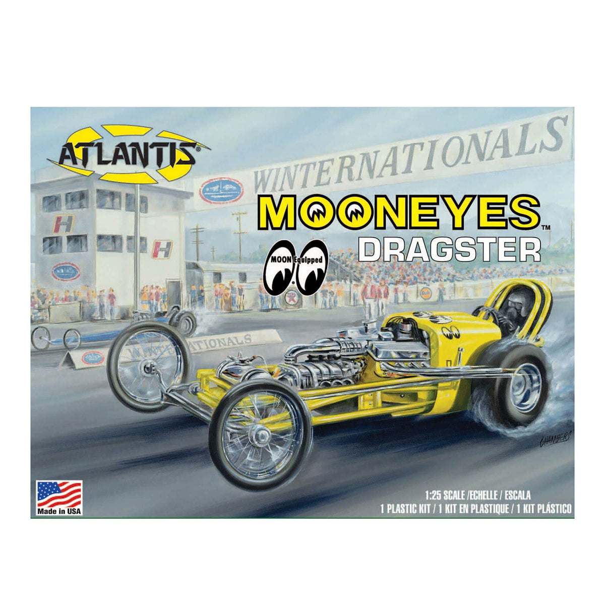 Atlantis H1223 Mooneyes Dragster 1:25 Model Kit