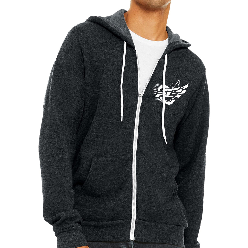 Pro-Line 985901 Wings Gray Zip-Up Hoodie Sweatshirt  Small