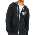 Pro-Line 985901 Wings Gray Zip-Up Hoodie Sweatshirt  Small