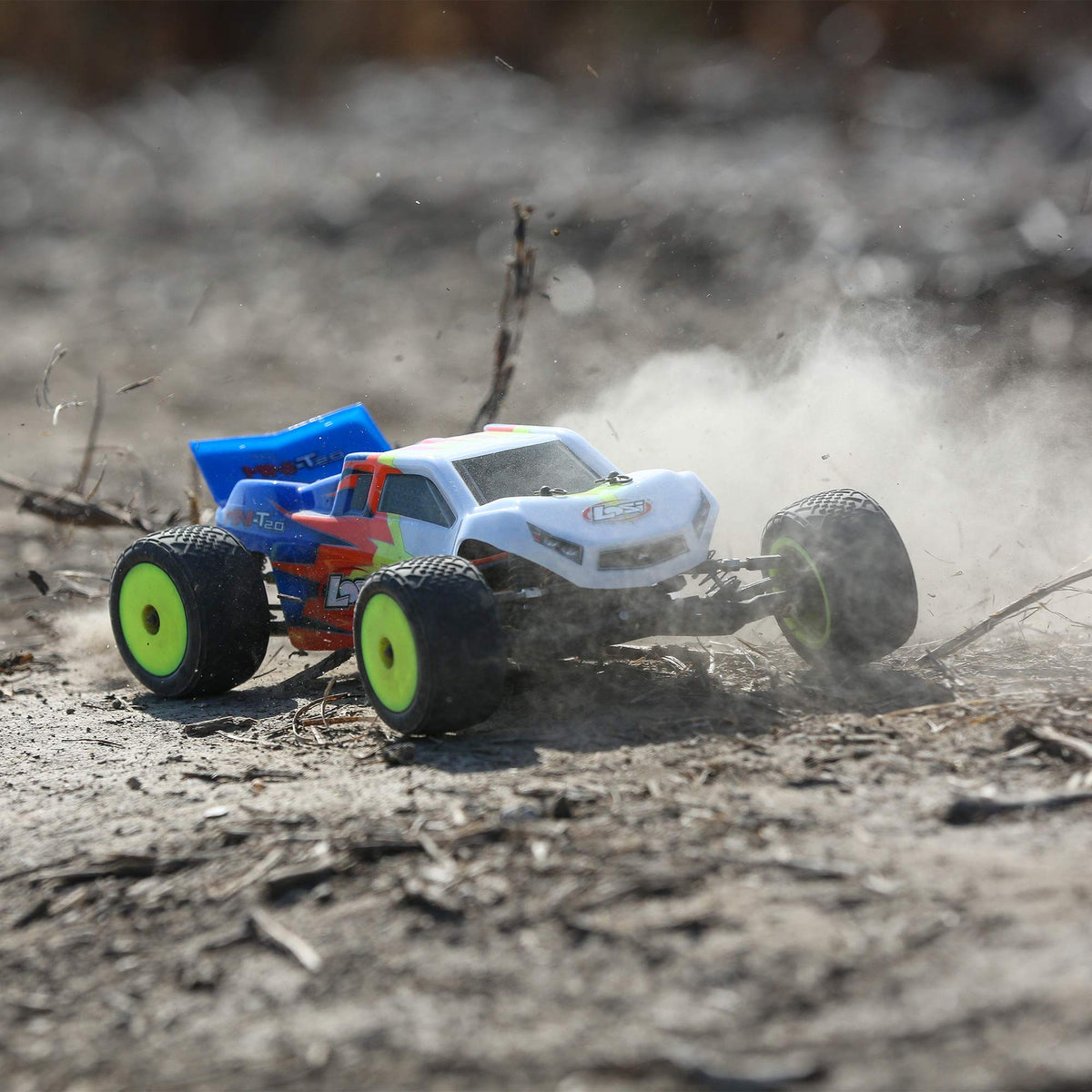 Losi LOS01015T2 Mini-T 2.0 Truck RTR, Blue/White: 1/18 2wd