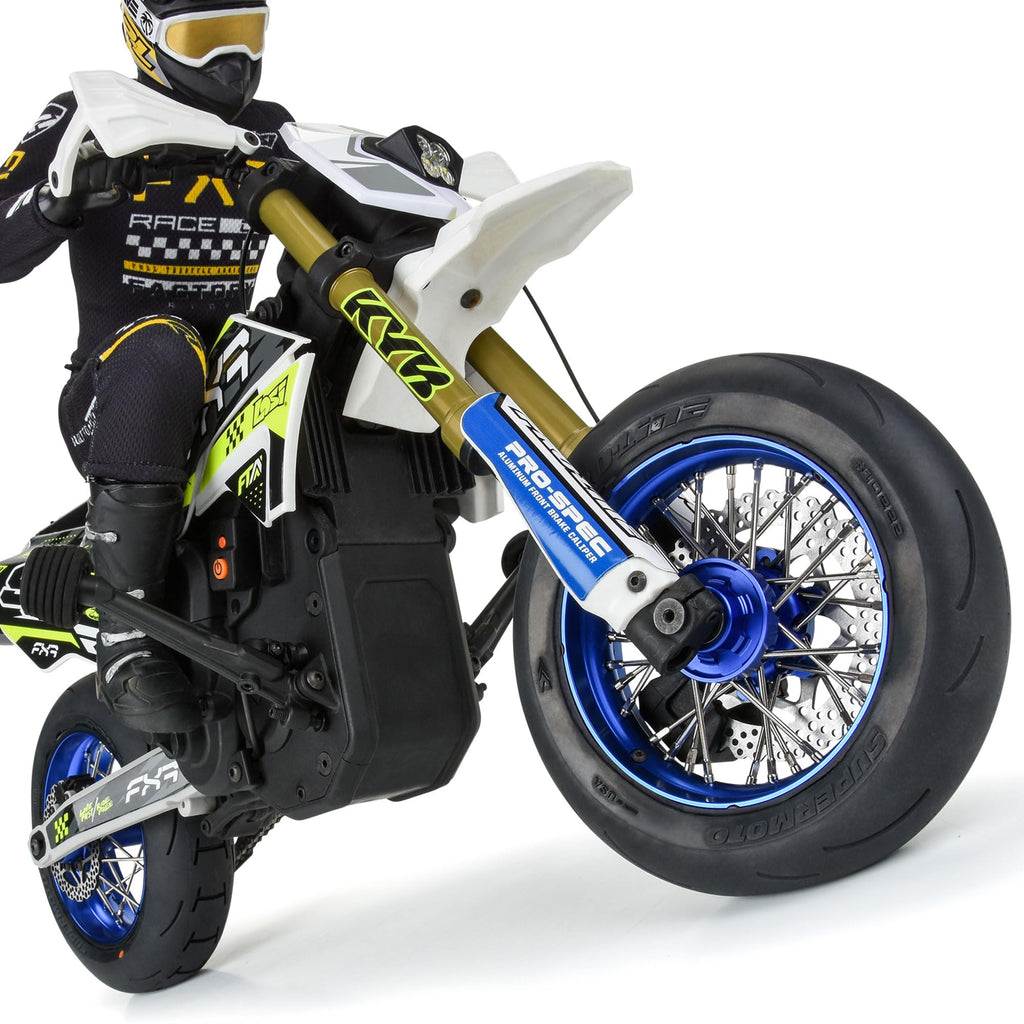 Pro-Line 284700T1 Pro-Spec Aluminum V2 Bead Front Wheel Assembled, Blue for Losi Promoto-SM
