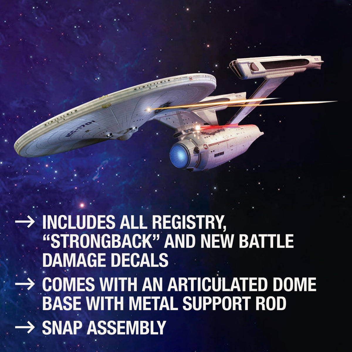 Polar Lights 974M 1/1000 Star Trek USS Enterprise Wrath Khan Model Kit
