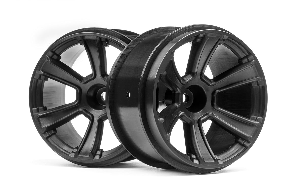 HPI Racing 115327 6-Shot MT Wheel (Black/2pcs) Jumpshot MT
