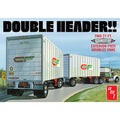 AMT 1132 1/25 Double Header Tandem Van Trailers Truck Model Kit Trailmobile