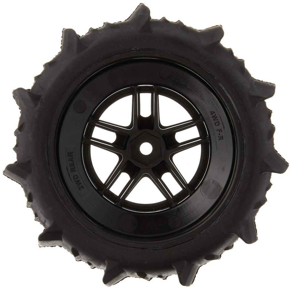 Traxxas 5891 SCT Paddle Tires Wheels Satin Chrome Slash 4X4 2WD Rear