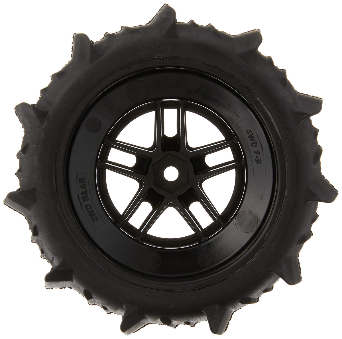 Traxxas 5891 SCT Paddle Tires Wheels Satin Chrome Slash 4X4 2WD Rear