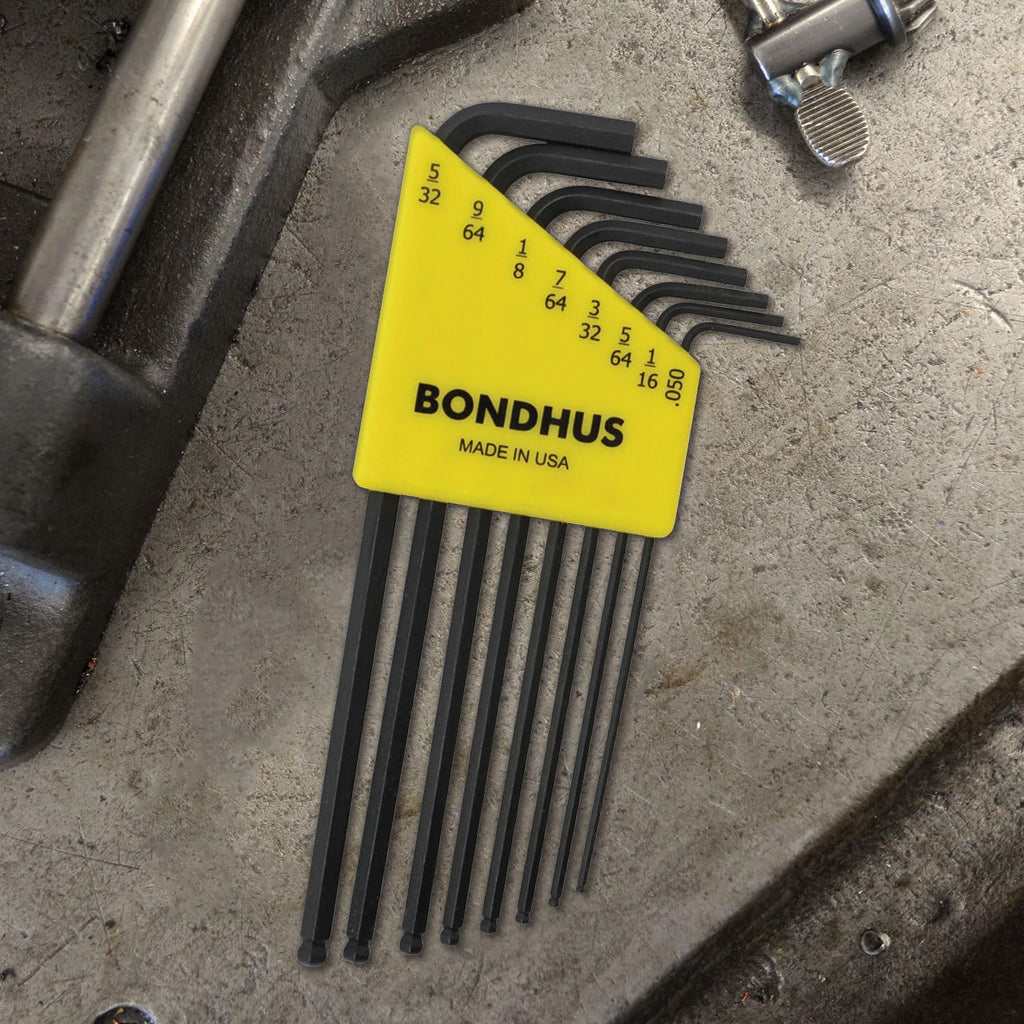 Bondhus BON10932 L-Wrench Set, 5/32, 9/64, 1/8, 7/64, 3/32, 5/64, 1/16, .050