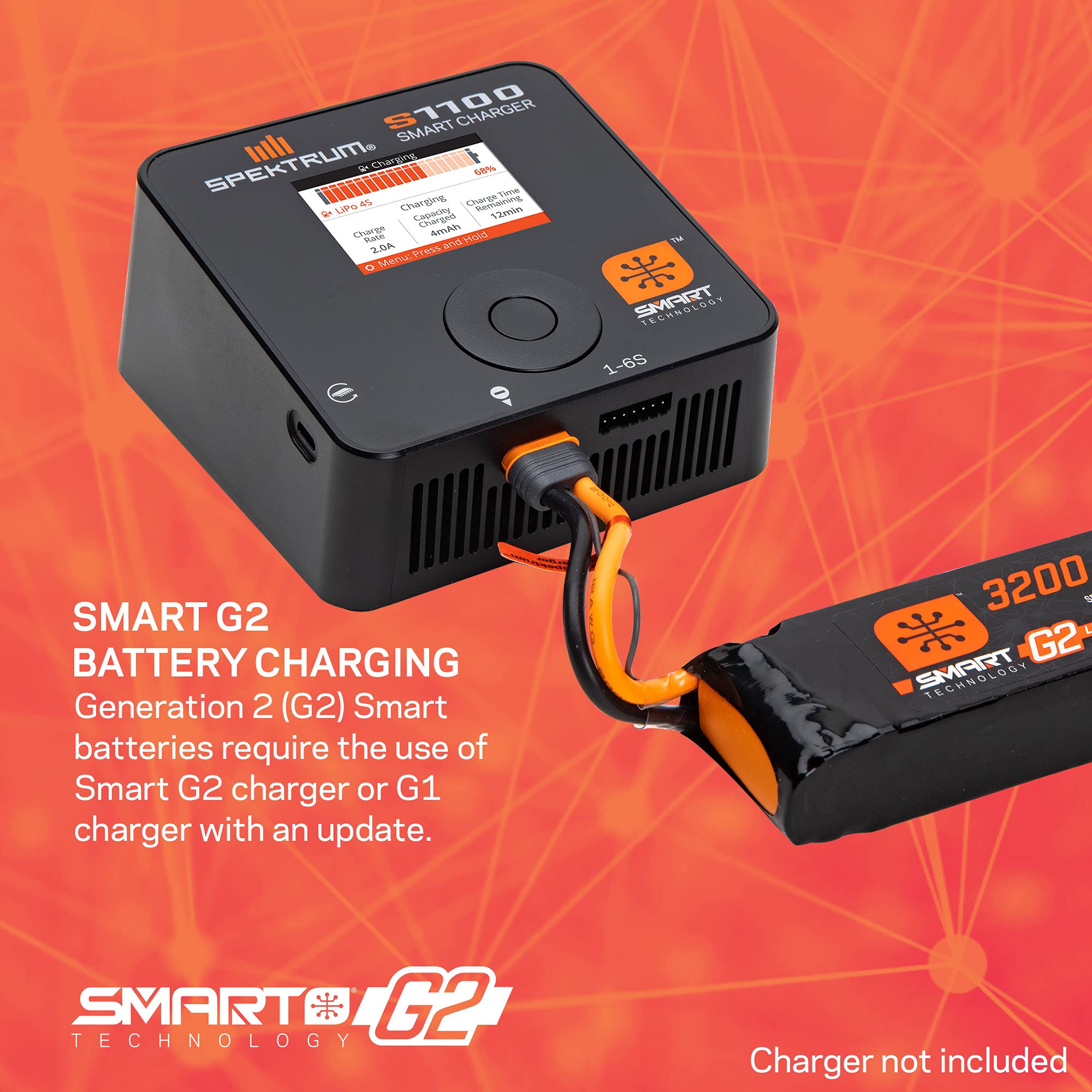 Spektrum SPMX186S50 1800mAh 6S 22.2V Smart G2 LiPo 50C; IC3