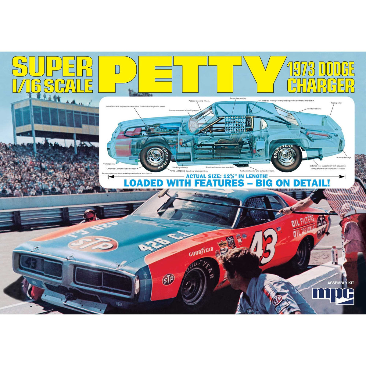 MPC 938 1/16 Richard Petty 1973 Dodge Charger Model kit