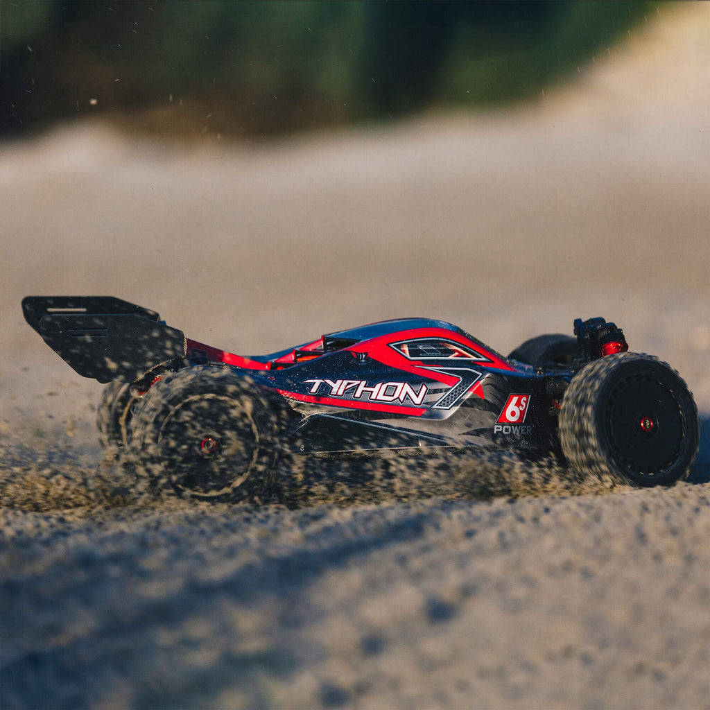 Arrma 8606V5 Typhon 6S 4WD BLX 1/8 Buggy RTR, Black