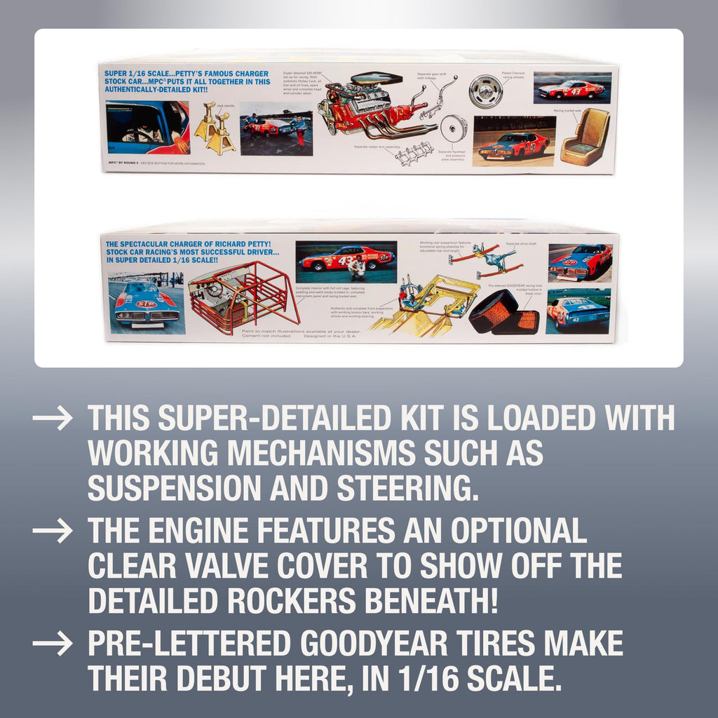 MPC 938 1/16 Richard Petty 1973 Dodge Charger Model kit