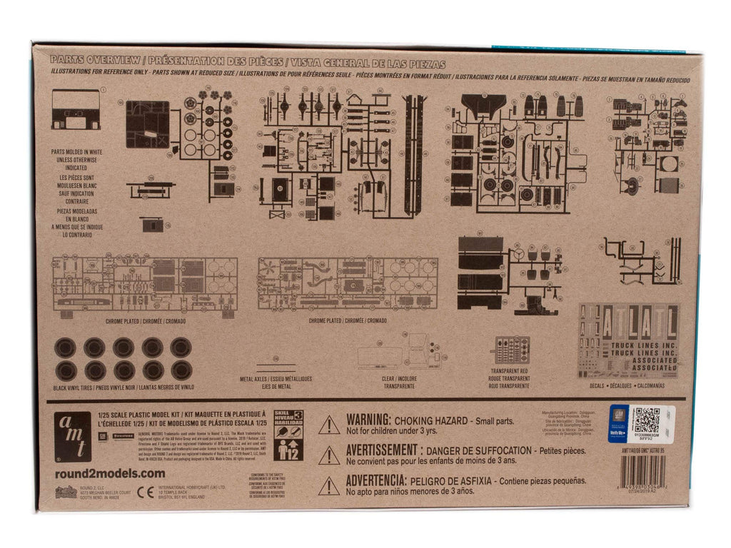 AMT 1140 1/25 GMC Astro 95 Semi Tractor Truck Model Kit Skill 3