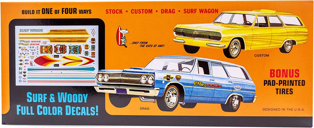 AMT 1131 1965 Chevy Chevelle Surf Wagon 4-in-1 1/25 Model Kit New
