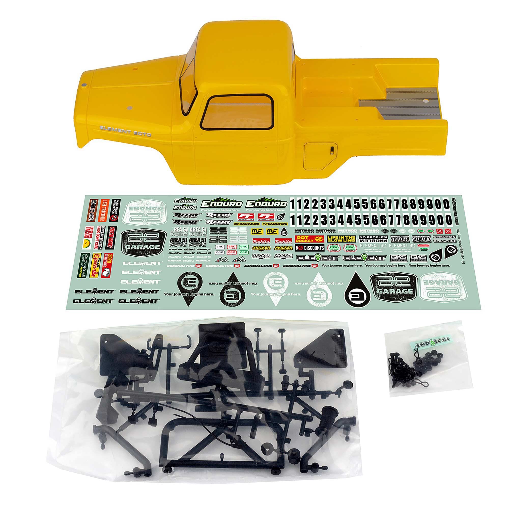 Team Associated 42160 Enduro Ecto Body Set, Yellow