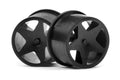 HPI 114276 Q32 Super Star Wheel Set, Front and Rear, Black, 18X10/18X14 (4pcs)