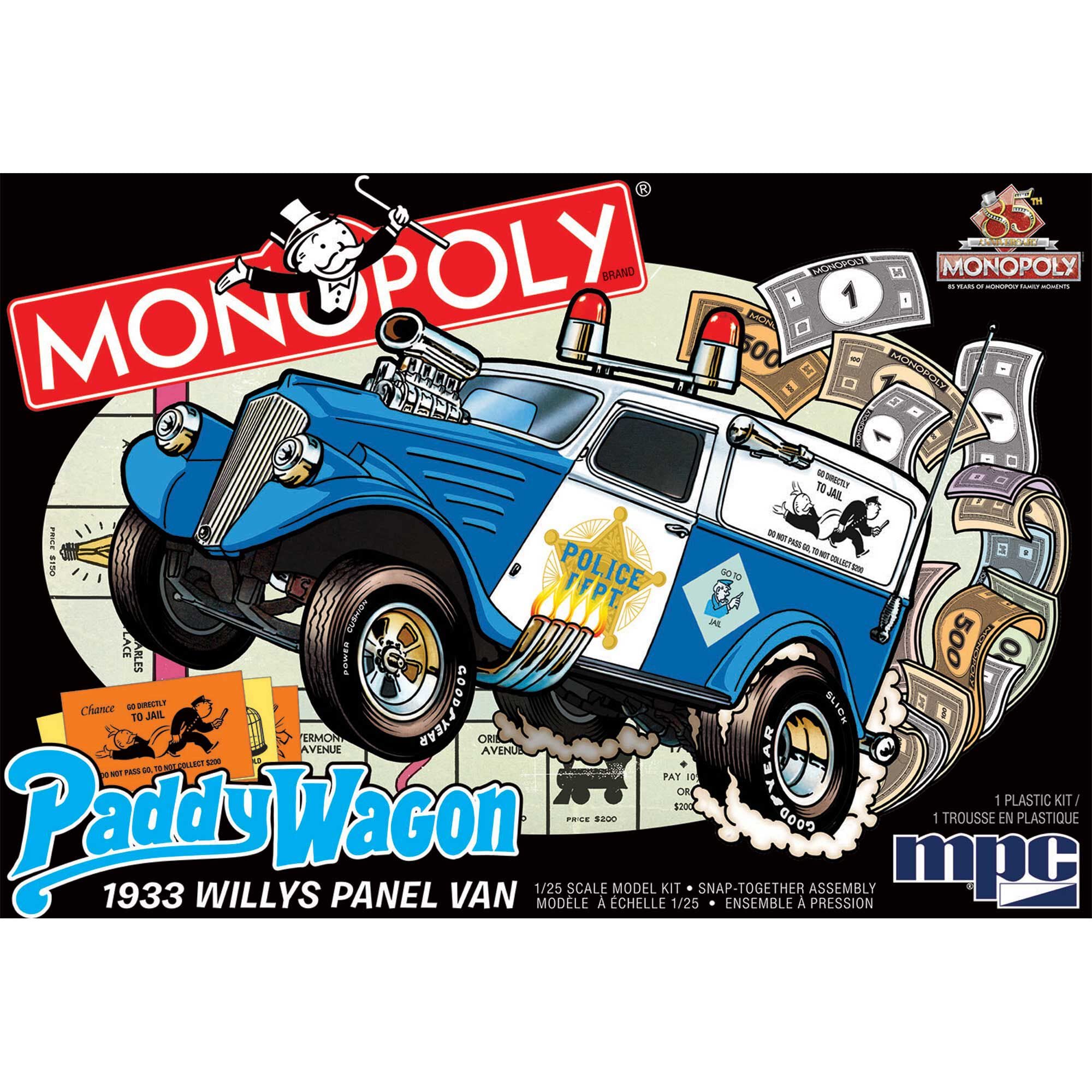 MPC 924M 1/25 1933 Willys Panel Paddy Wagon (Monopoly) Model Kit