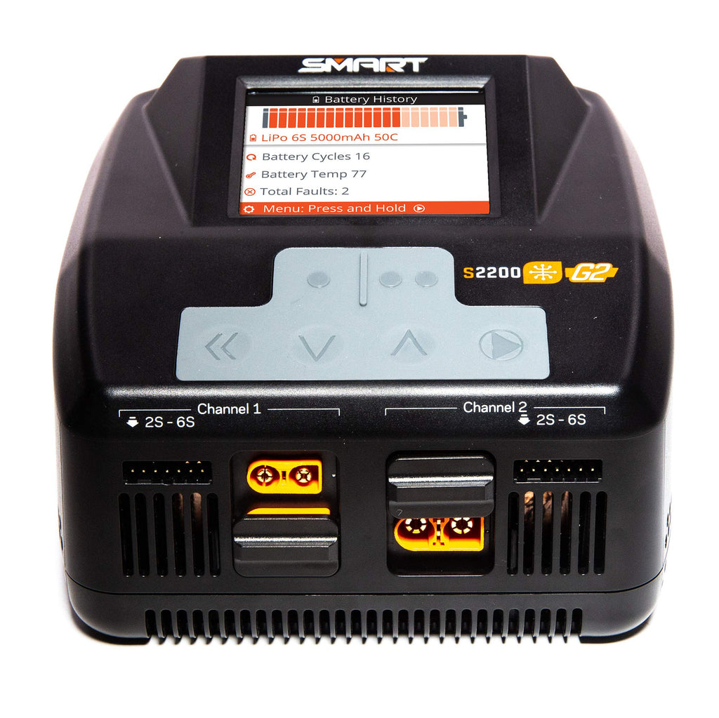 Spektrum SPMXC2010 Smart S2200 G2 AC Charger, 2x200W