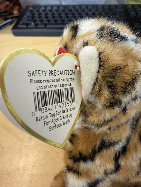 Ty Beanie Baby Stripers Tiger 2005 DOB 11/5/05 Style 40353 Retired Plush