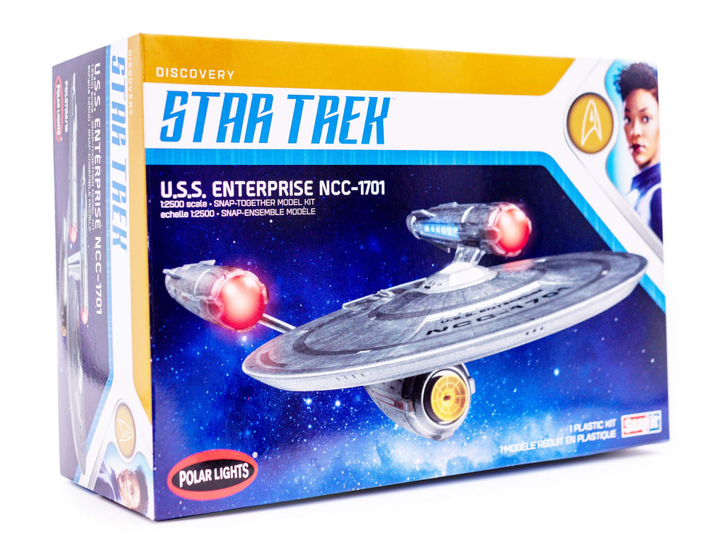 Polar Lights 971M 1/2500 Star Trek USS Ent, Snap Model Kit