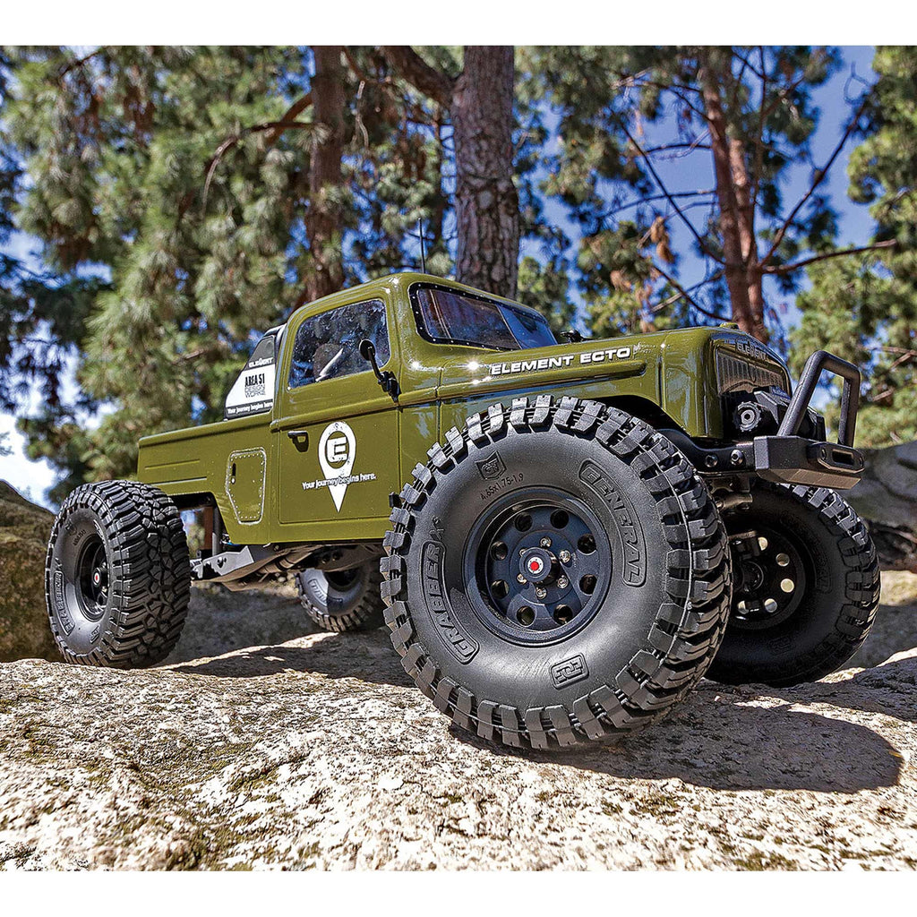 Associated 40117C Enduro Ecto Trail Truck, green RTR LiPo Combo