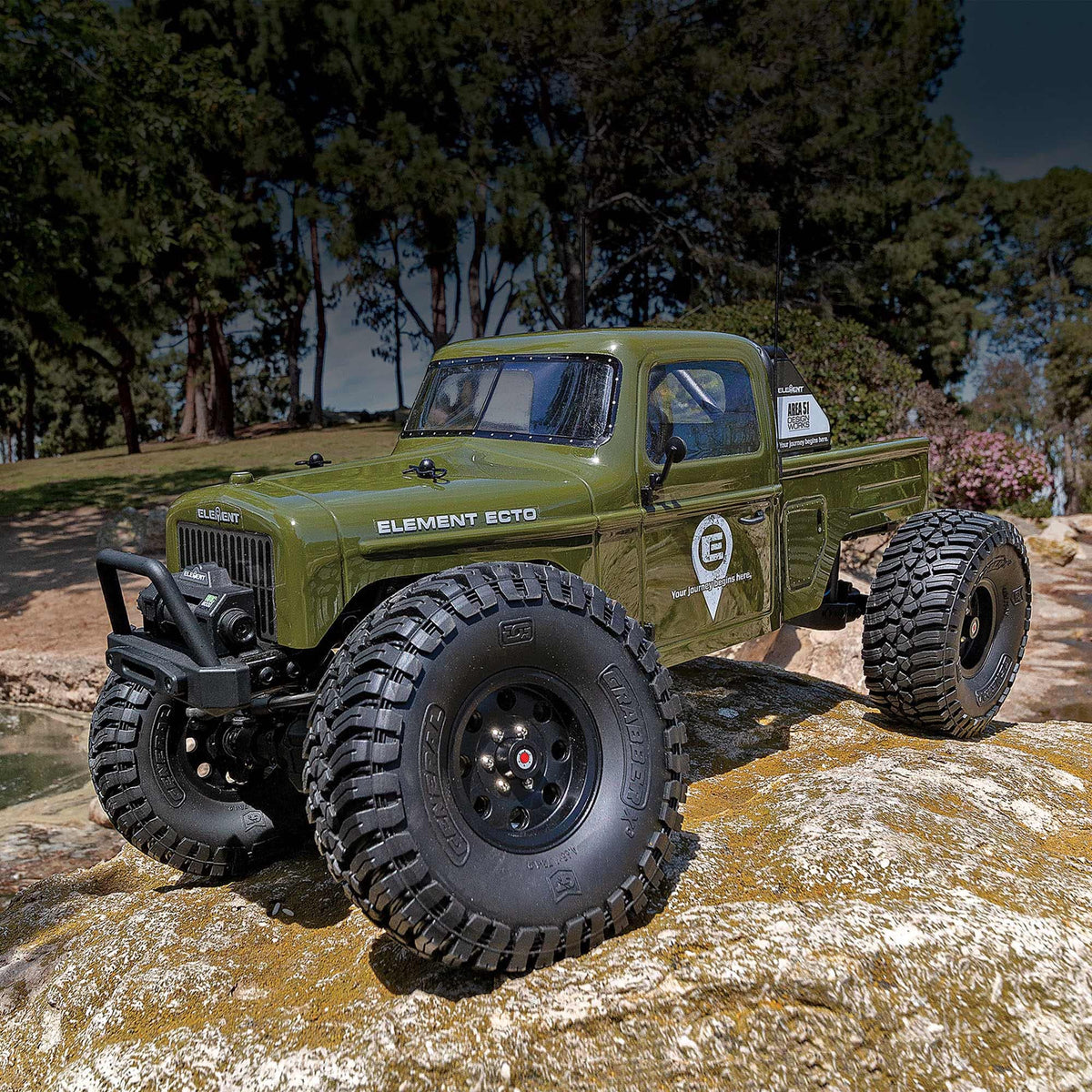 Associated 40117C Enduro Ecto Trail Truck, green RTR LiPo Combo