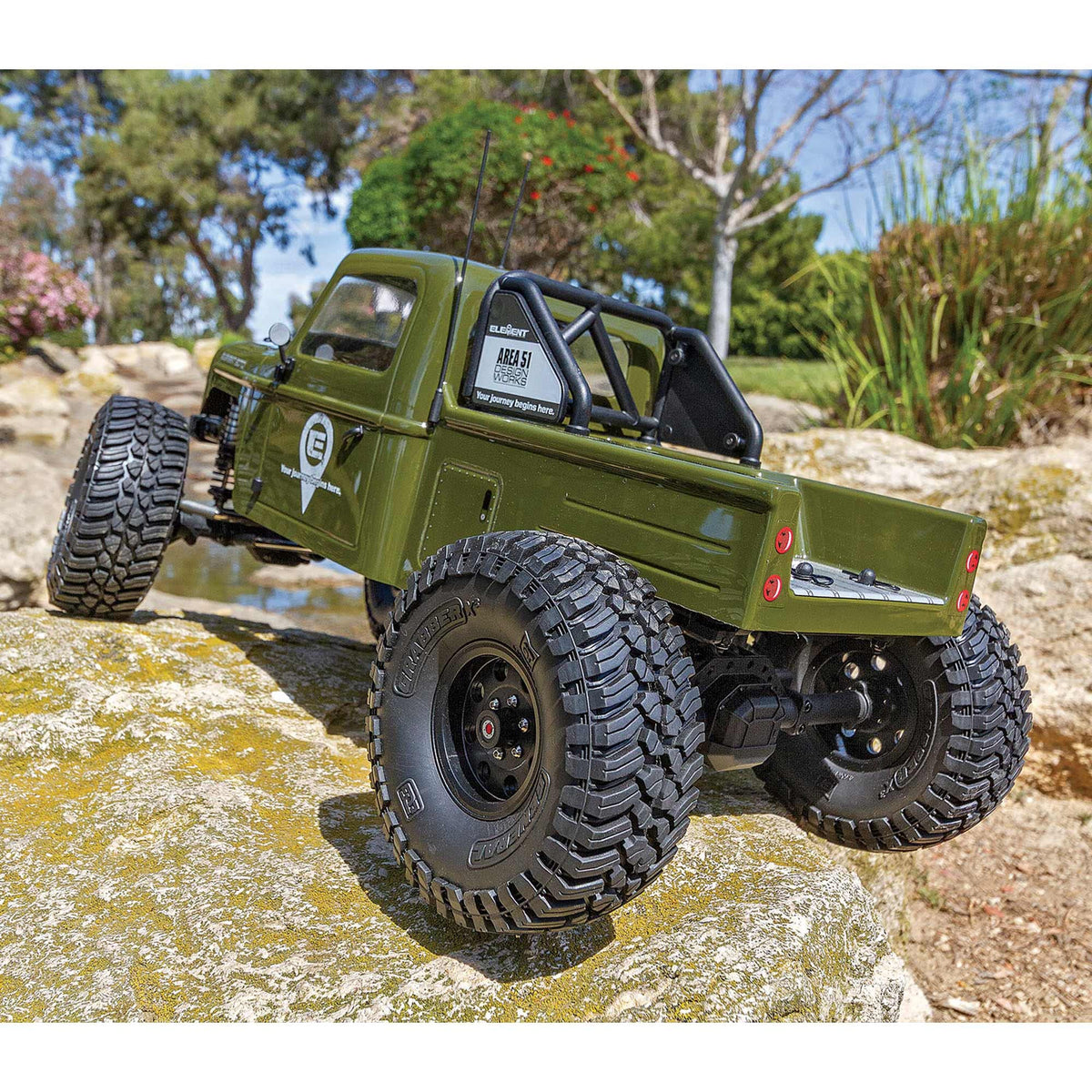 Associated 40117C Enduro Ecto Trail Truck, green RTR LiPo Combo