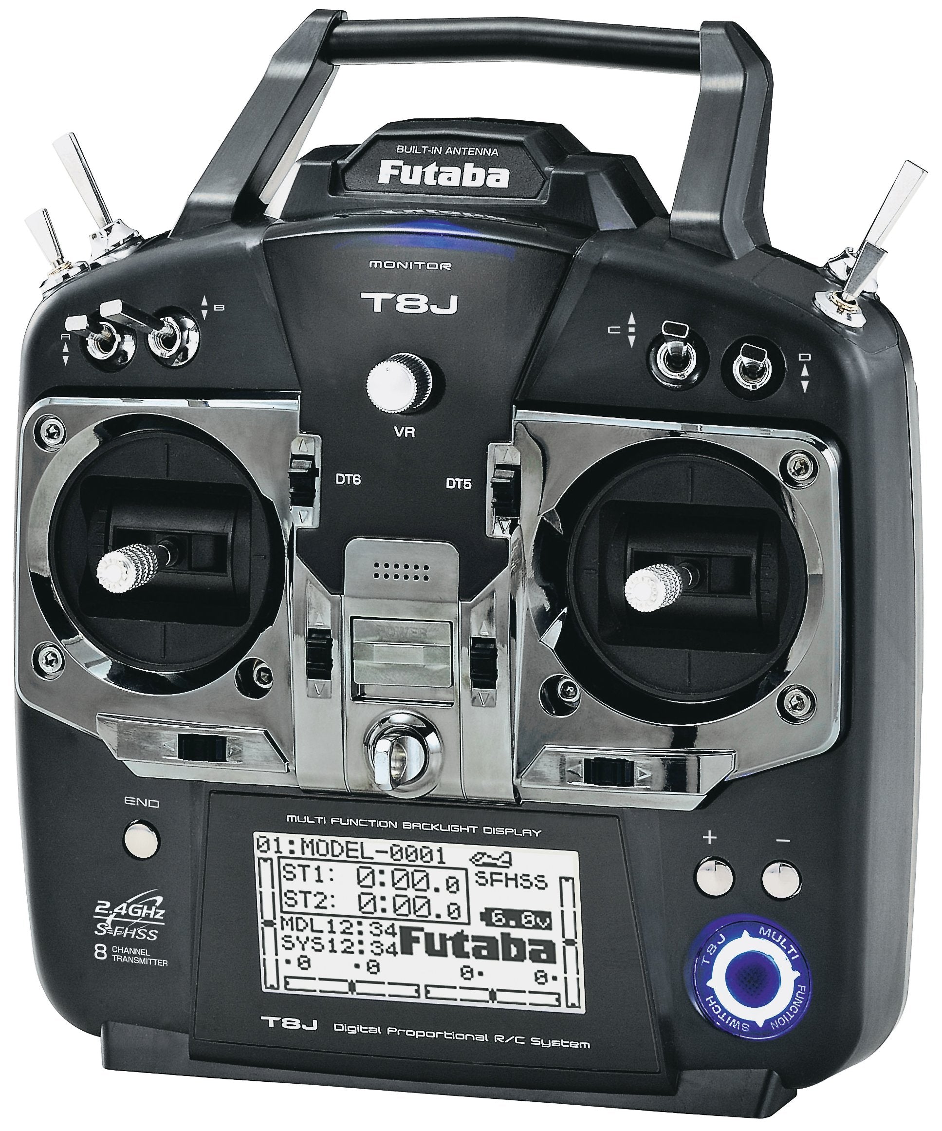 Futaba 01004369-3 T8J H 2.4GHz S-FHSS Heli Spec Radio System w/R2008SB