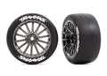Traxxas 9374R 2.0" Black Chrome Front Wheels & Response Tires (2)