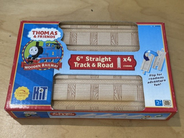 Thomas & Friends 99906 6 Inch Straight Wooden Railway Track 4 Pieces LC99906