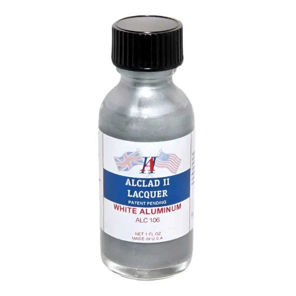 Alclad II Lacquers 106 White Aluminum Lacquer Paint 1oz