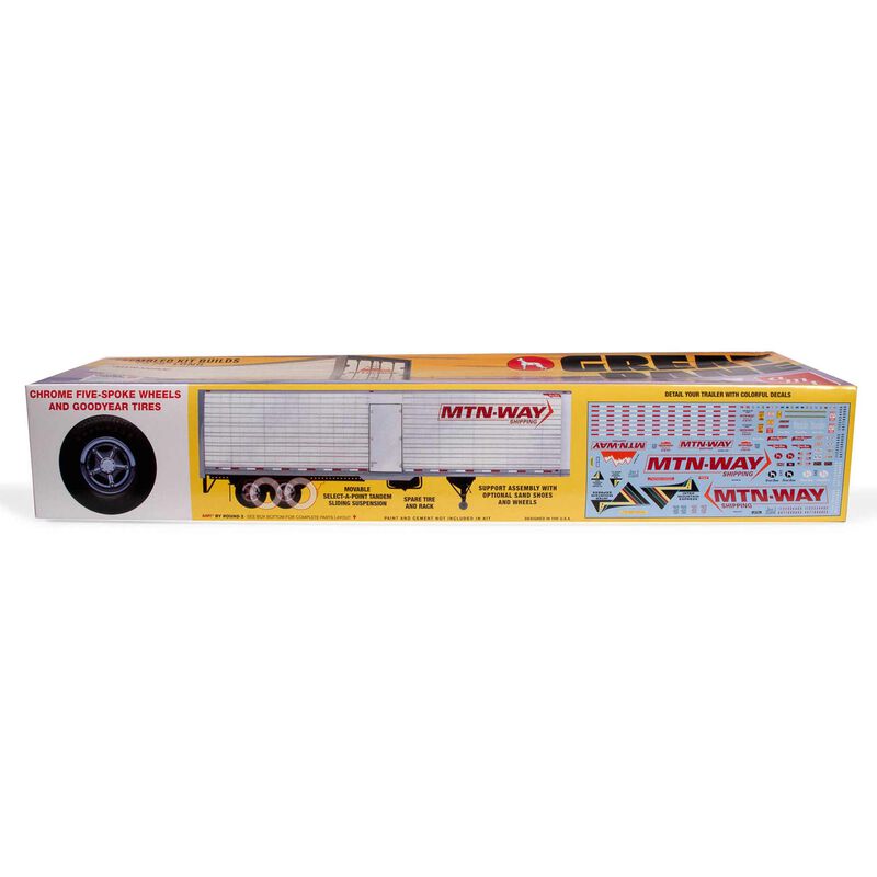 AMT 1185 1/25 Great Dane 40' Dry Goods Semi Trailer Model Kit Skill 3