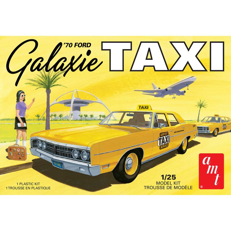 AMT 1243M 1970 Ford Galaxie Taxi 1:25 Model Kit
