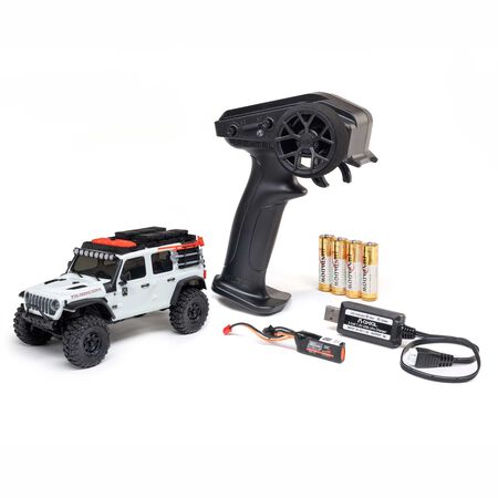Axial AXI-2261T2 1/30 SCX30 Jeep Wrangler JLU 4X4 RTR Brushed Rock Crawler, White
